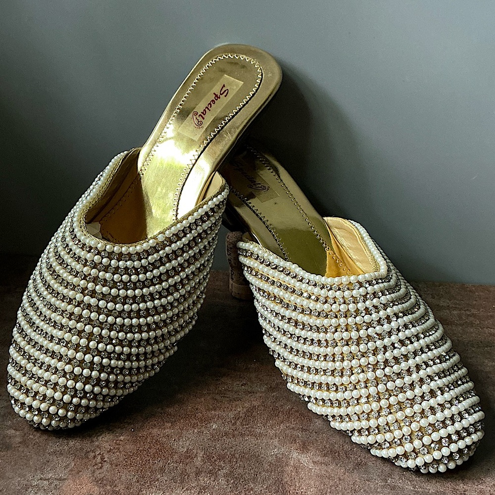 Elegant Beaded Women's Mules